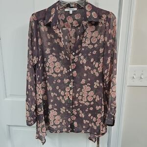 Quintessential Sheer Floral Button Up